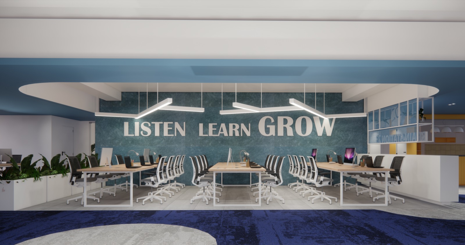 Computer IT Corporate Office Interior Design.